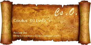 Csuka Olivér névjegykártya